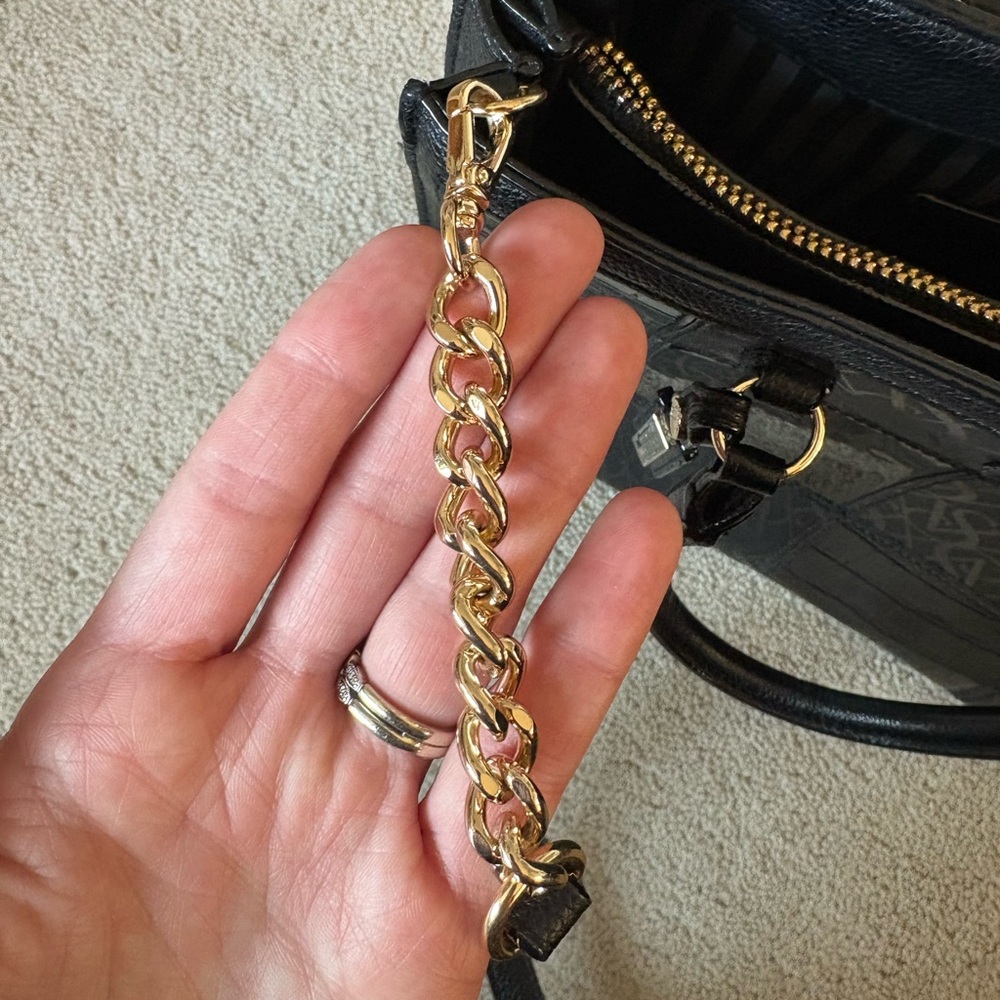 Victoria's Secret Noir Patchwork Structured Satch… - image 5